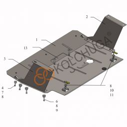 Kolchuga Защита двигателя и КПП на Opel Vivaro II '14-