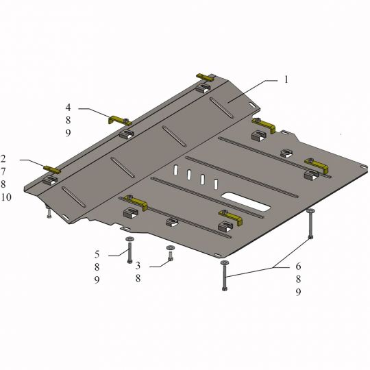 Kolchuga Защита двигателя, КПП и радиатора на Opel Astra K '15- (ZiPoFlex-оцинковка) Kolchuga Защита двигателя, КПП и радиатора на Opel Astra K '15- (ZiPoFlex-оцинковка)