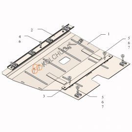 Kolchuga Защита двигателя, КПП и радиатора на Opel Combo D '11-18