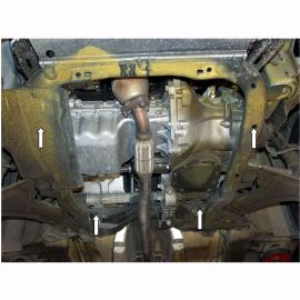 Kolchuga Защита двигателя, КПП и радиатора на Opel Corsa C '00-06 (ZiPoFlex-оцинковка)