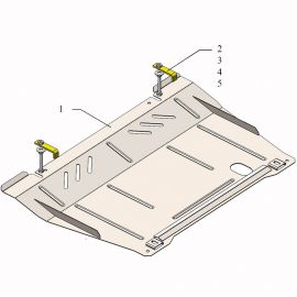 Kolchuga Защита двигателя, КПП и радиатора на Opel Corsa D '06-14 (V-1,3CTDi)