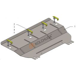 Kolchuga Защита двигателя, КПП и радиатора на Opel Crossland X '17-