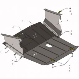 Kolchuga Защита двигателя, КПП и радиатора на Opel Movano A '98-10