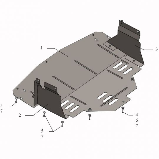 Kolchuga Защита двигателя, КПП и радиатора на Opel Movano B '10- Kolchuga Защита двигателя, КПП и радиатора на Opel Movano B '10-