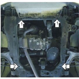 Kolchuga Защита двигателя, КПП и радиатора на Opel Vectra C '02-08