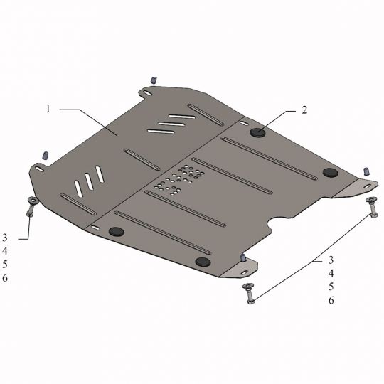 Kolchuga Защита двигателя, КПП и радиатора на Opel Vectra C '02-08 Kolchuga Защита двигателя, КПП и радиатора на Opel Vectra C '02-08