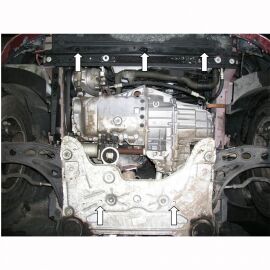 Kolchuga Защита двигателя, КПП и радиатора на Opel Vivaro I '01-14 (V-1,9D) (ZiPoFlex-оцинковка)