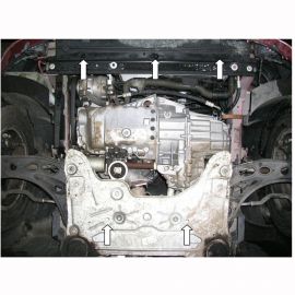 Kolchuga Защита двигателя, КПП и радиатора на Opel Vivaro I '01-14 (V-2,0D) (ZiPoFlex-оцинковка)