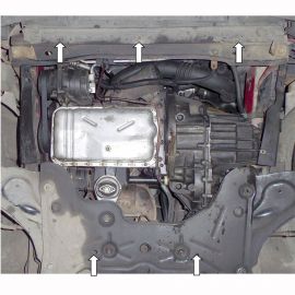 Kolchuga Защита двигателя, КПП и радиатора на Opel Vivaro I '01-14 (V-2,5D)