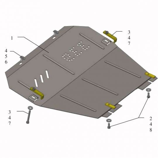 Kolchuga Защита двигателя, КПП и радиатора на Opel Zafira A '99-05 (ZiPoFlex-оцинковка) Kolchuga Защита двигателя, КПП и радиатора на Opel Zafira A '99-05 (ZiPoFlex-оцинковка)