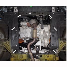 Kolchuga Защита двигателя, КПП и радиатора на Opel Zafira C '11- (ZiPoFlex-оцинковка)