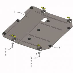 Kolchuga Защита двигателя, КПП и раздатки на Opel Antara '06- (ZiPoFlex-оцинковка)
