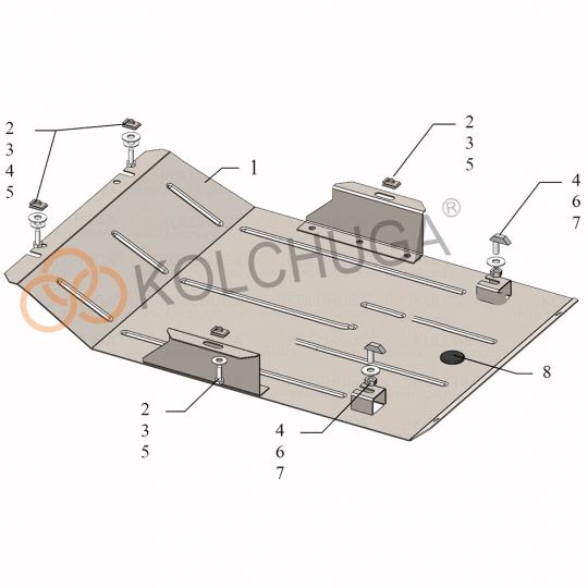 Kolchuga Защита двигателя и радиатора на Opel Omega B '94-03 Kolchuga Защита двигателя и радиатора на Opel Omega B '94-03