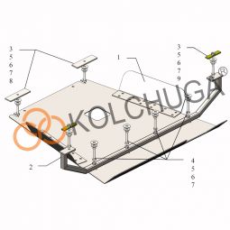 Kolchuga Защита топливного фильтра и лямбда зонта на Opel Vivaro II '14-