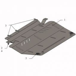Kolchuga Защита двигателя, КПП и части радиатора на Peugeot 508 I '10-18