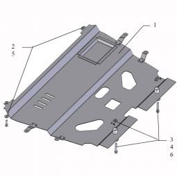 Kolchuga Защита двигателя и КПП на Peugeot 308 I '07-13 (ZiPoFlex-оцинковка)