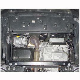 Kolchuga Защита двигателя, КПП и радиатора на Peugeot 2008 '13- (V-1,6i)