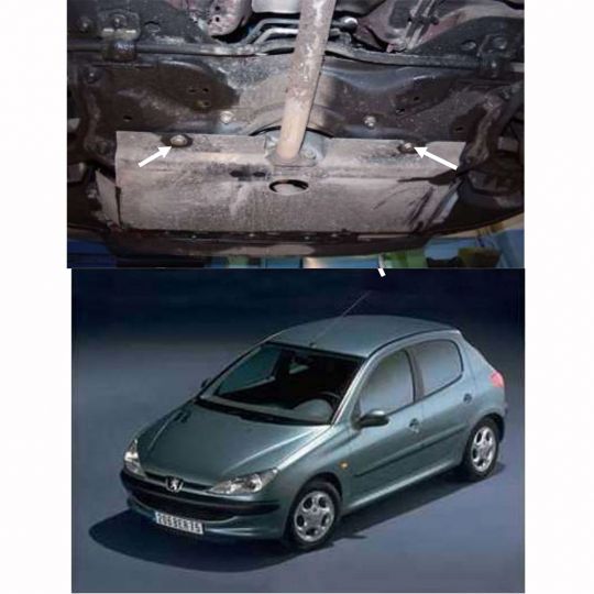 Kolchuga Защита двигателя, КПП и радиатора на Peugeot 206 '98- Kolchuga Защита двигателя, КПП и радиатора на Peugeot 206 '98-