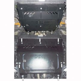 Kolchuga Защита двигателя, КПП и радиатора на Peugeot 301 '12-