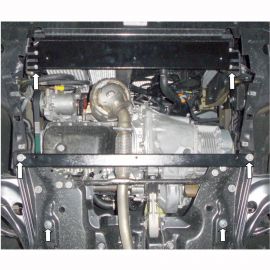 Kolchuga Защита двигателя, КПП и радиатора на Peugeot 301 '12- (ZiPoFlex-оцинковка)