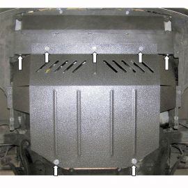 Kolchuga Защита двигателя, КПП и радиатора на Peugeot 307 '01-08 (ZiPoFlex-оцинковка)