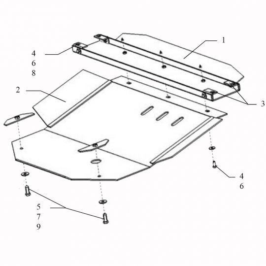 Kolchuga Защита двигателя, КПП и радиатора на Peugeot 307 '01-08 Kolchuga Защита двигателя, КПП и радиатора на Peugeot 307 '01-08