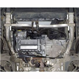 Kolchuga Защита двигателя, КПП и радиатора на Peugeot 407 '04-11 (ZiPoFlex-оцинковка)