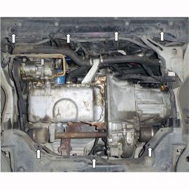 Kolchuga Защита двигателя, КПП и радиатора на Peugeot Boxer I '94-06 (V-2,0i) (ZiPoFlex-оцинковка)