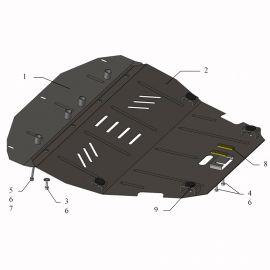 Kolchuga Защита двигателя, КПП и радиатора на Peugeot Expert I '95-07 (V-2,0HDI)