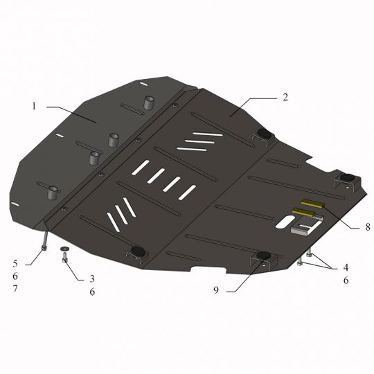 Kolchuga Защита двигателя, КПП и радиатора на Peugeot Expert I '95-07 (V-2,0HDI) (ZiPoFlex-оцинковка) Kolchuga Защита двигателя, КПП и радиатора на Peugeot Expert I '95-07 (V-2,0HDI) (ZiPoFlex-оцинковка)