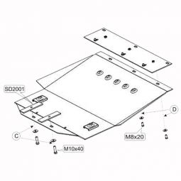 Kolchuga Защита двигателя, КПП и радиатора на Peugeot Partner I '96-09