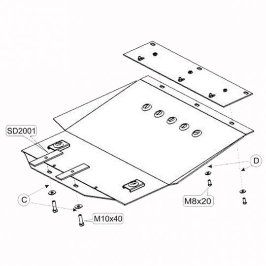 Kolchuga Защита двигателя, КПП и радиатора на Peugeot Partner I '96-09 Kolchuga Защита двигателя, КПП и радиатора на Peugeot Partner I '96-09
