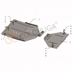 Kolchuga Защита раздатки и заднего моста на Porsche Cayenne I '07-10