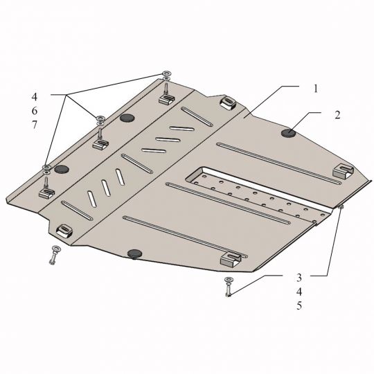 Kolchuga Защита двигателя и КПП на Ravon R2 '16- Kolchuga Защита двигателя и КПП на Ravon R2 '16-