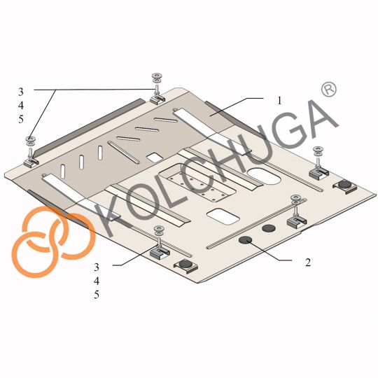 Kolchuga Защита двигателя и КПП на Ravon R4 '16- Kolchuga Защита двигателя и КПП на Ravon R4 '16-