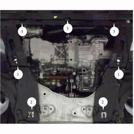 Kolchuga Защита двигателя и КПП на Renault Captur '13- (ZiPoFlex-оцинковка)