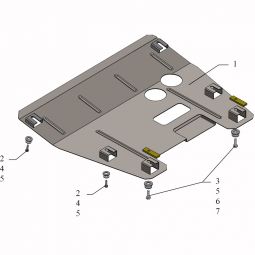 Kolchuga Защита двигателя и КПП на Renault Kangoo I '98- (ZiPoFlex-оцинковка)