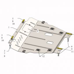 Kolchuga Защита двигателя и КПП на Renault Megane III '08-15 (ZiPoFlex-оцинковка)