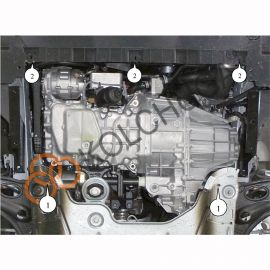Kolchuga Защита двигателя и КПП на Renault Trafic III '14- (ZiPoFlex-оцинковка)