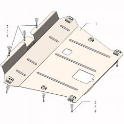 Kolchuga Защита двигателя, КПП и радиатора на Renault Duster '10- (ZiPoFlex-оцинковка)