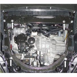 Kolchuga Защита двигателя, КПП и радиатора на Renault Kadjar '15- (ZiPoFlex-оцинковка)