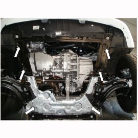 Kolchuga Защита двигателя, КПП и радиатора на Renault Kangoo II '08- (ZiPoFlex-оцинковка)