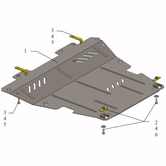Kolchuga Защита двигателя, КПП и радиатора на Renault Kangoo II '08- (ZiPoFlex-оцинковка) Kolchuga Защита двигателя, КПП и радиатора на Renault Kangoo II '08- (ZiPoFlex-оцинковка)