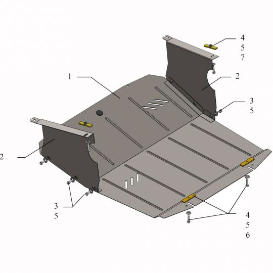 Kolchuga Защита двигателя, КПП и радиатора на Renault Master II '98-10 (V-3,0DCI)