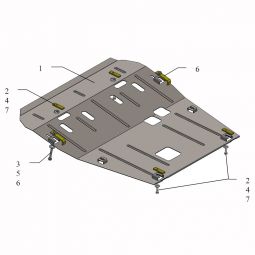 Kolchuga Защита двигателя, КПП и радиатора на Renault Sandero II '12-