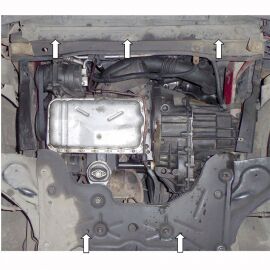Kolchuga Защита двигателя, КПП и радиатора на Renault Trafic II '01- (V-2,5D)