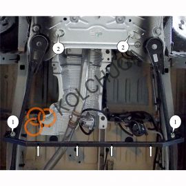 Kolchuga Защита топливного фильтра и лямбда зонда на Renault Trafic III '14- (ZiPoFlex-оцинковка)