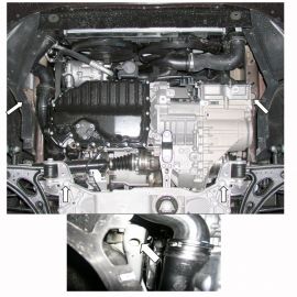 Kolchuga Защита двигателя, КПП и радиатора на Seat Altea '05-15