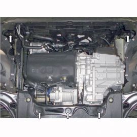 Kolchuga Защита двигателя, КПП и радиатора на Seat Ateca '16- (ZiPoFlex-оцинковка)