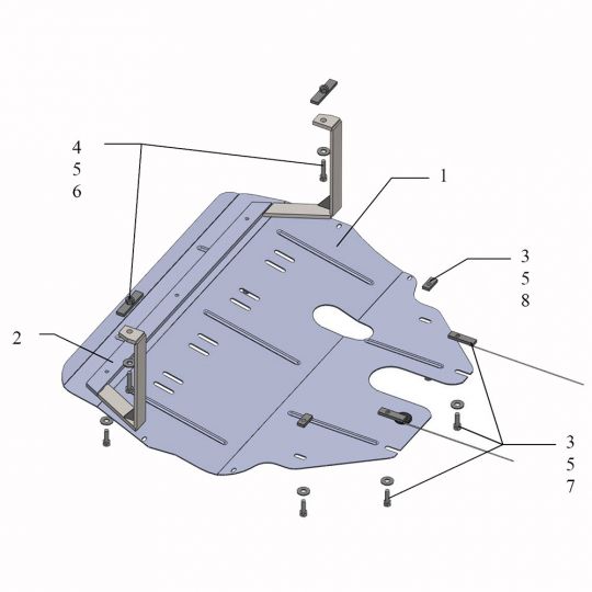 Kolchuga Защита двигателя, КПП и радиатора на Seat Cordoba (6L) '02-08 Kolchuga Защита двигателя, КПП и радиатора на Seat Cordoba (6L) '02-08